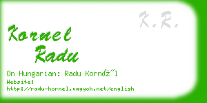 kornel radu business card